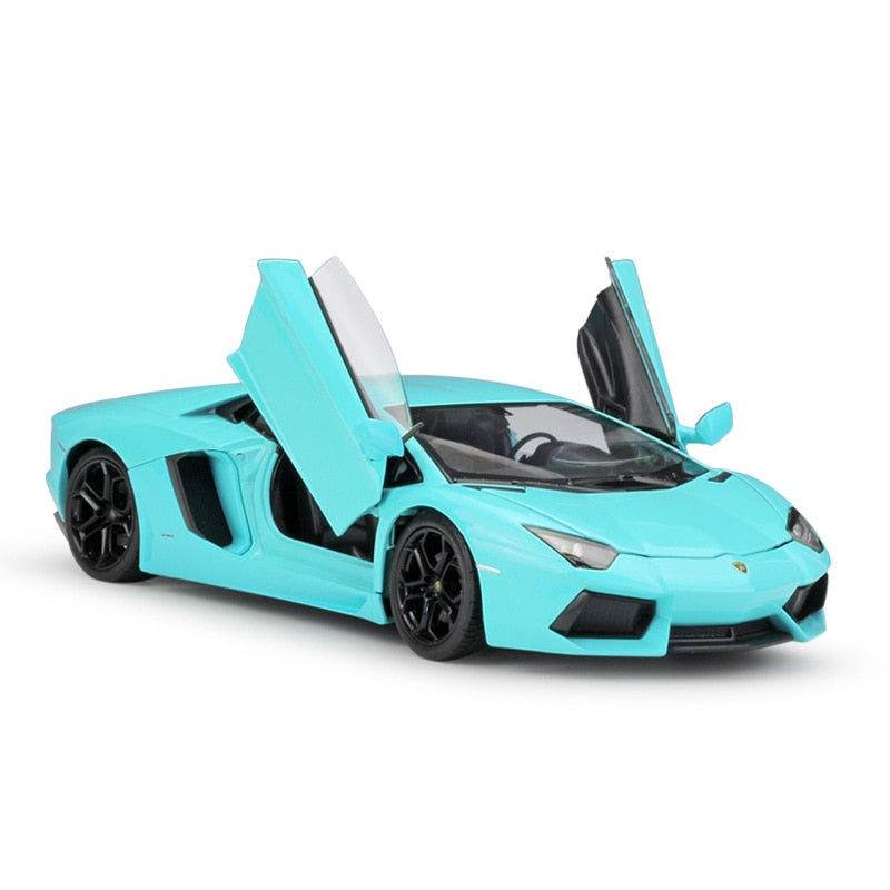 WELLY 1:24 Lamborghini Aventador LP700-4 coche de aleación modelo de coche deportivo Diecast cola coche ruedas juguetes para niños