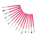 Jessup  Makeup Brushes Kit 15Pcs Pearl White/Rose Gold pinceaux maquillage Cosmetis Tools Eyeliner Shader Concealer Pencil T217