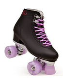 Women's Roller Skates Black and Wine Red 4 Wheels  Shoe High-Toe Quad