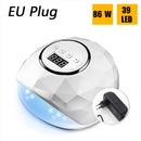 2020 86W UV LED Lamp Nail Dryer For Nail Manicure With 39 PCS LEDs Fast Drying Nail Drying Lamp Curing Light For All Gel Polish