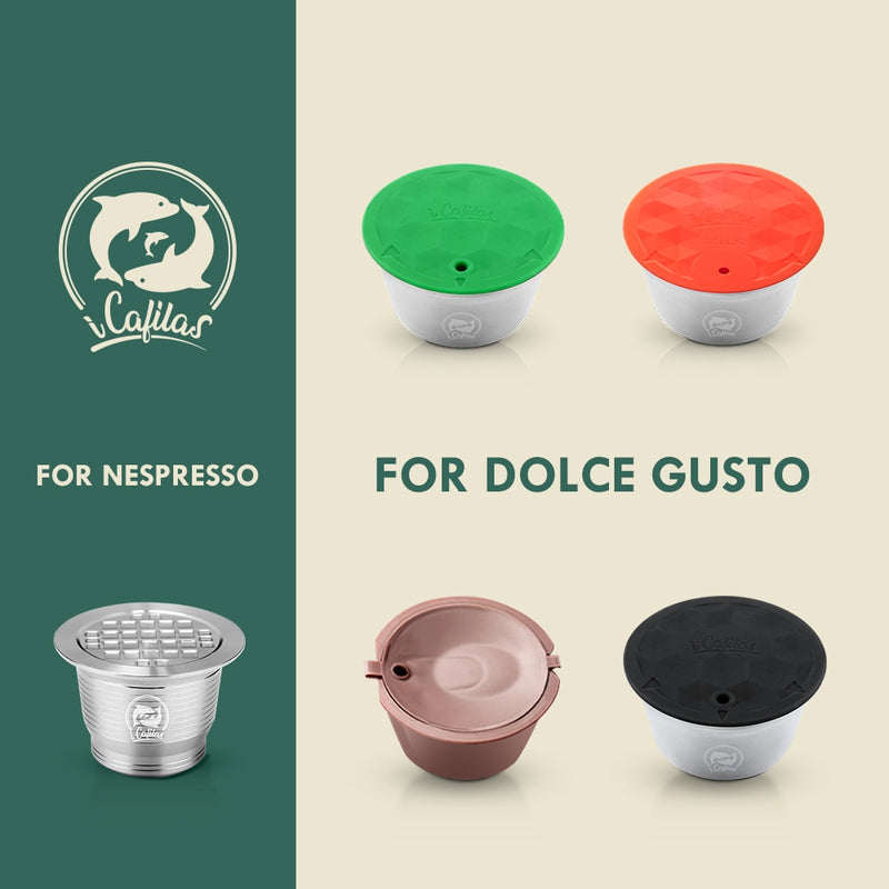 Dropshipping Link For Dolce Gusto For Nespresso Refillable Coffee Capsule Plastic Capsule Refillable Reusable