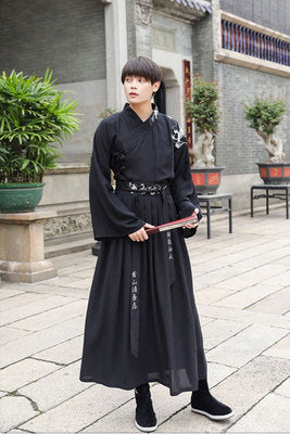 Vestido tradicional Hanfu de talla grande para mujer, disfraz de la dinastía Han para hombre, ropa de espadachín antiguo chino para parejas, Kimono masculino, traje Tang