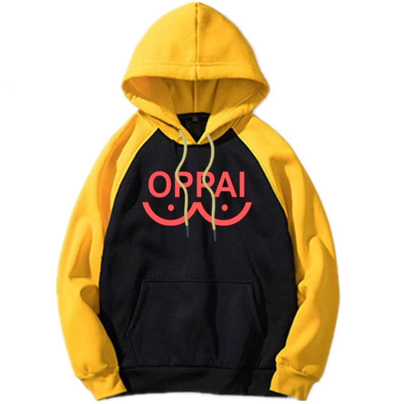 Nuevo Anime One Punch man Saitama Oppai Sudadera con capucha mujeres hombres sudadera con capucha Cosplay disfraz nuevo empalme Hip Hop Pullover 2020