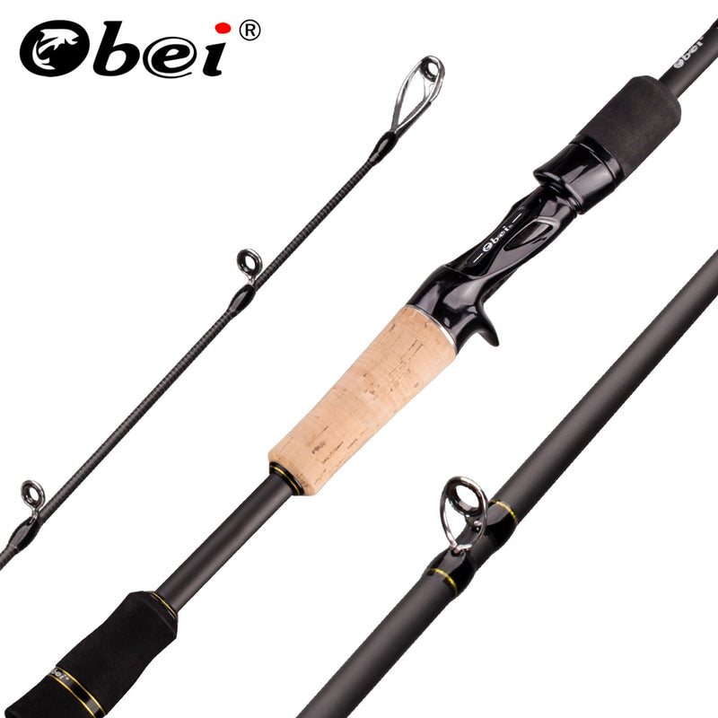 Obei ELF 1.68 2.1 2.4 Casting Spinning Angelrute Travel Vara de Pesca Street Boat Lure Two Tips 5-50g M/MH Schnelle Angelrute