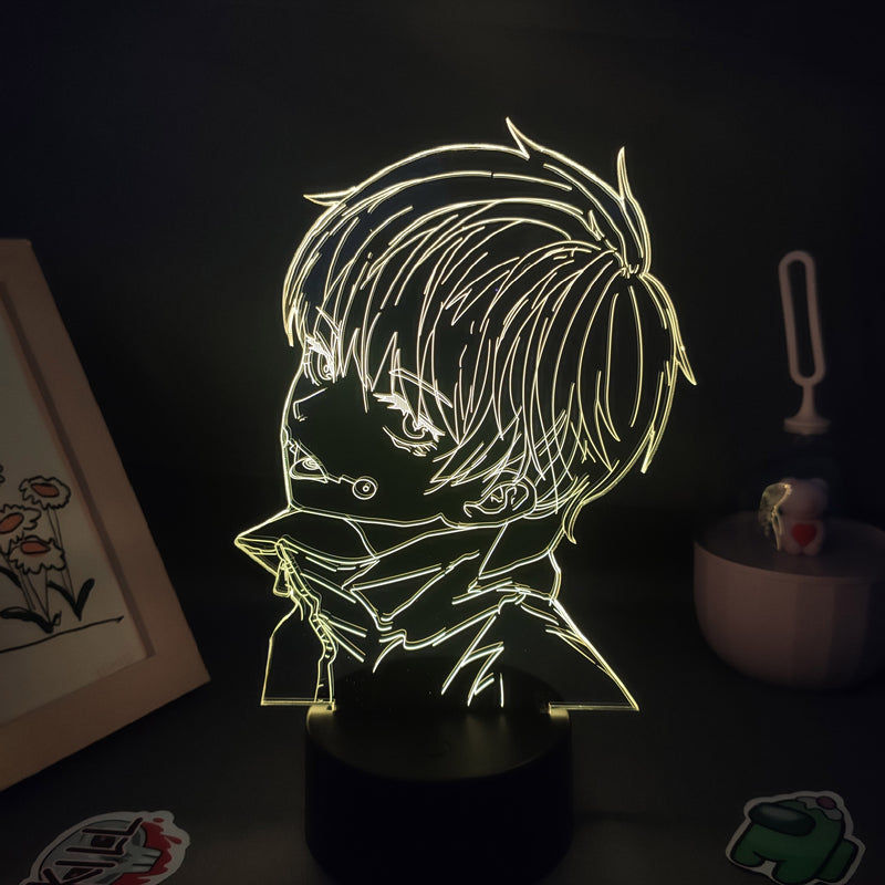 Anime Jujutsu Kaisen figura Inumaki Toge 3D LED Lava lámparas RGB luces de noche decoración de mesa de dormitorio cumpleaños Manga regalos para amigos