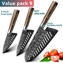 Kitchen Knives Set Stainless Steel 7CR17 Japanese Style Chef Knife Bread Meat Cleaver Paring Kitchen Knife Kitchen Accessories