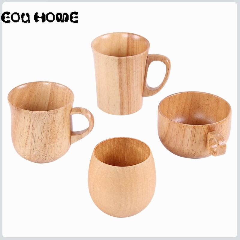 Creative Natural Jujube Wood Mugs Japan Style Breakfast Beer Milk Mug Green Tea Coffee Wooden Cup Water Bottle Home Drinkware