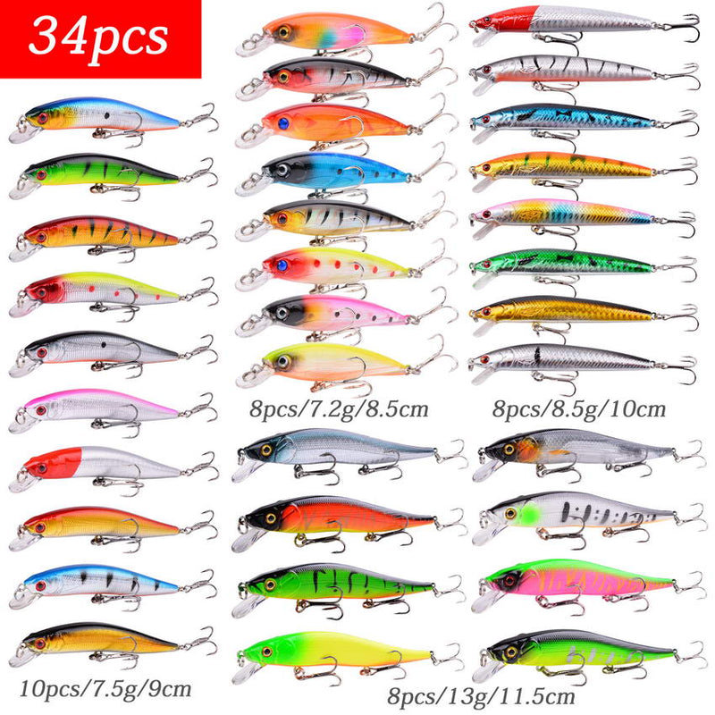 Almighty Mixed Fishing Lure Kits Wobbler Crankbait Swimbait Minnow Hard Baits Spiners Carp Bait Set Fishing Tackle