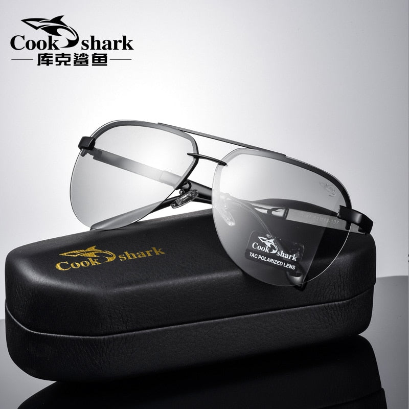 Cookshark Sonnenbrille Herren Sonnenbrille polarisierter Fahrer Hipster Froschspiegel