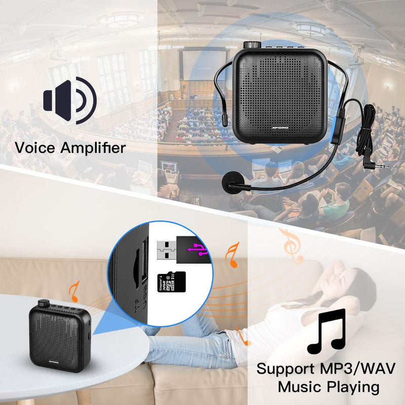Amplificador de voz portátil megáfono Mini altavoz de Audio con micrófono altavoz ultraligero recargable para profesores