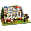 CUTEBEE diy libro rincón estante insertar miniaturas casa de muñecas muebles de madera 3D casa de muñecas Kit juguete para regalo para madre amiga