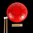 Mini 8-Tone Steel Tongue Drum 6 Inch Tongue Drum C Key Hand Pan Drum with Drum Mallets Carry Bag