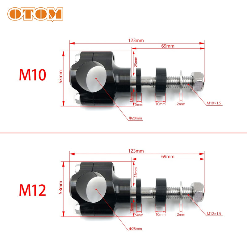 OTOM Motorcycle Handlebar Clamp CNC Aluminum Alloy Bar Clamps 1 1/8" 28mm For Suzuki Yamaha BMW Honda KTM CRF KX HandleBar Riser