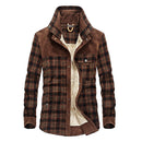 Chaqueta cálida de piel de montaña para hombre, abrigo militar grueso de lana, chaqueta de otoño e invierno, ropa ajustada para hombre, ropa de marca para hombre SA831