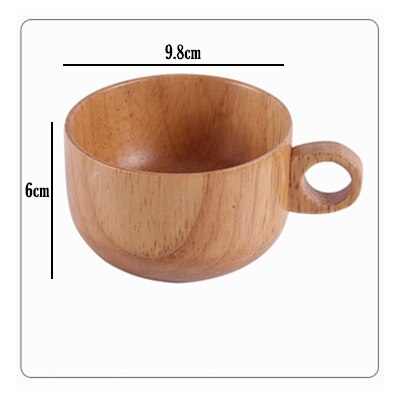 Creative Natural Jujube Wood Mugs Japan Style Breakfast Beer Milk Mug Green Tea Coffee Wooden Cup Water Bottle Home Drinkware