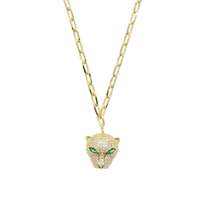 european fashion women jewelry cool animal leopard jaguar pendant choker Y lariat long lady necklace