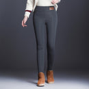 OUMENGK 2022 nueva moda de cintura alta Otoño Invierno mujeres grueso cálido pantalones elásticos calidad S-5XL pantalones ajustados tipo lápiz pantalones