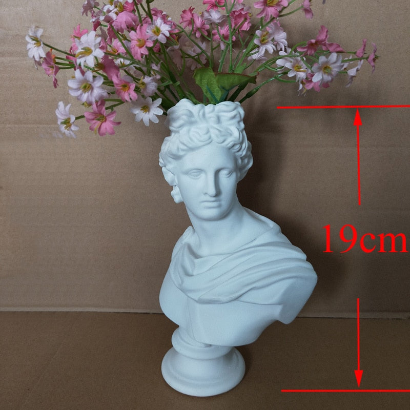 Resin Flower Pot Vase Home Decoration Pen Holder Makeup Brush Storage Box European Decoration Sculpture Model Sketch