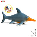 Oenux Large Size Sea Life Animals Soft Great White Shark Big Shark Action Figures Model Lifelike Educational Toys For Kids Gift