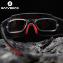 ROCKBROS Polarized Photochromic Cycling Glasses Bike Glasses Outdoor Sports MTB Bicycle Sunglasses Goggles Eyewear Myopia Frame