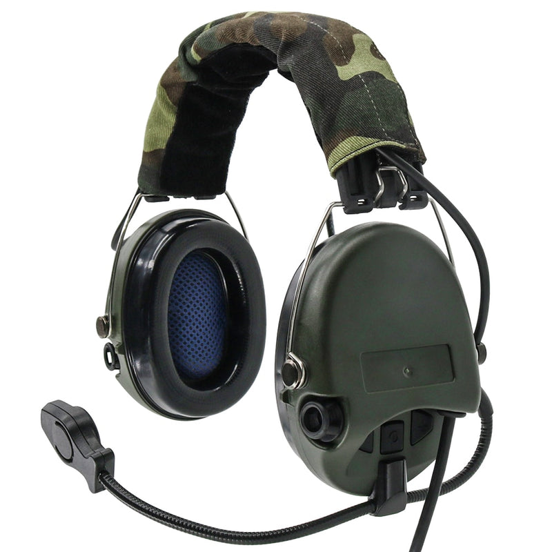 MSASORDIN Tactical Hunting Headphone Anti-Noise Headset Airsoft Military Noise Reduction Headset Shooting Tactical Earmuf FG