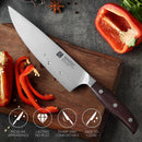 XINZUO 8'' Chef Knife German DIN 1.4116 Steel Kitchen Knives Stainless Steel Meat Vegetables Knife Kitchen Red Sandalwood Handle