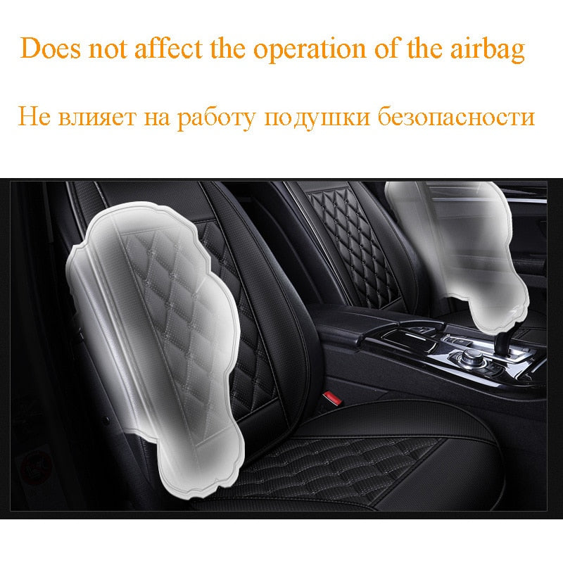 Waterproof Leather Car Seat Cover Protector Mat Universal Front Backret Breathable Car Van Auto Seat Cushion Protector Pad