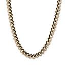 Hip Hop Iced Out Miami Zircon 15MM Bling Cuban Full Pave Strass Herren Halskette Silber Farbe Halsketten für Herren Schmuck