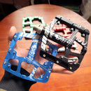 Nuevos pedales de bicicleta antideslizantes de 3 rodamientos sellados de aleación de aluminio CNC, pedales de bicicleta de montaña ultraligeros de pie plano, piezas de bicicleta MTB