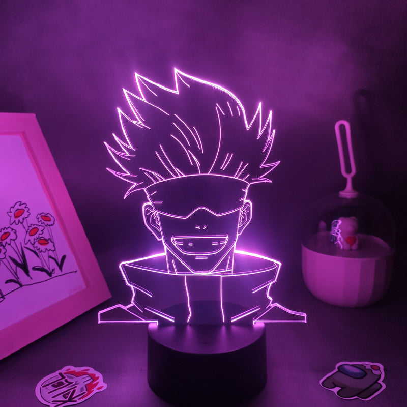Anime Jujutsu Kaisen figura Inumaki Toge 3D LED Lava lámparas RGB luces de noche decoración de mesa de dormitorio cumpleaños Manga regalos para amigos