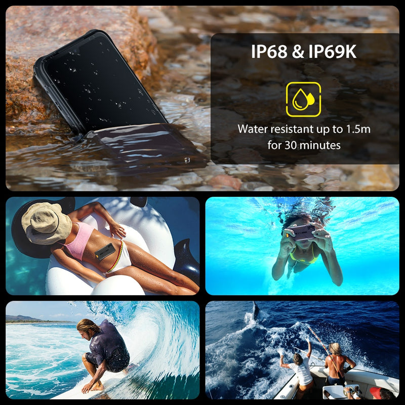UMIDIGI BISON IP68/IP69K Waterproof Rugged Mobile Phone 48MP Matrix Quad Camera 6.3&quot; FHD+ Display 6GB+128GB NFC Smartphone