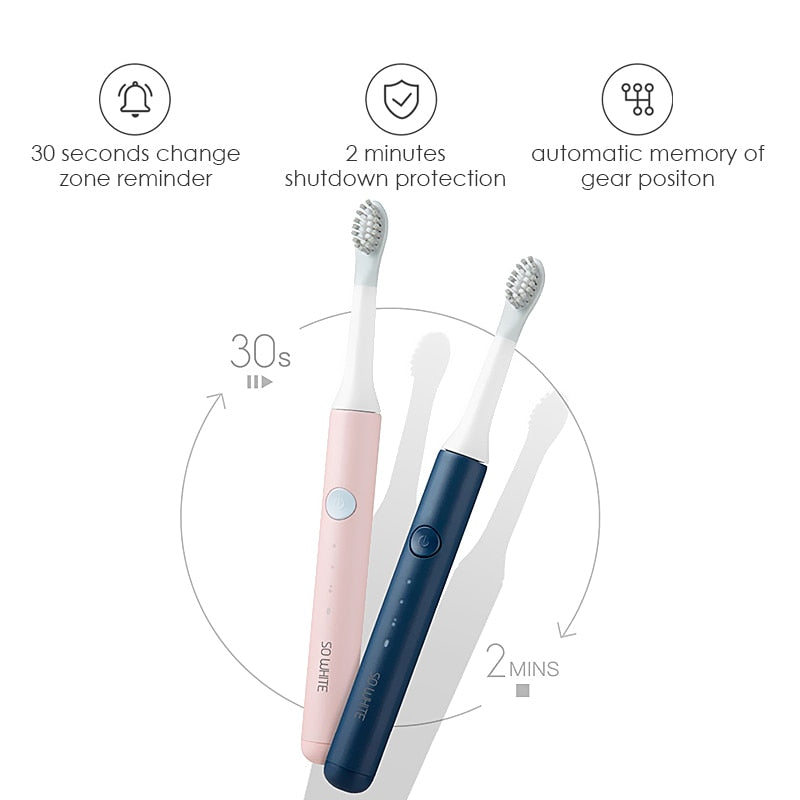 SOOCAS Pingjing Blanqueamiento de dientes Cepillo de dientes eléctrico sónico Cepillo de dientes automático ultrasónico Recargable a prueba de agua