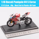 Maisto 1 18 Ducati Panigale V4 S GP Corse escala motocicleta modelo Diecast y vehículo de juguete X Diavel 1098s 848 EVO GP18 bicicleta de carreras