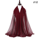 Luxuey Pom Pom Bubble gasa Hijab bufanda mujer chal largo Wrap musulmán diadema Maxi islámico Sjaal 180*70cm