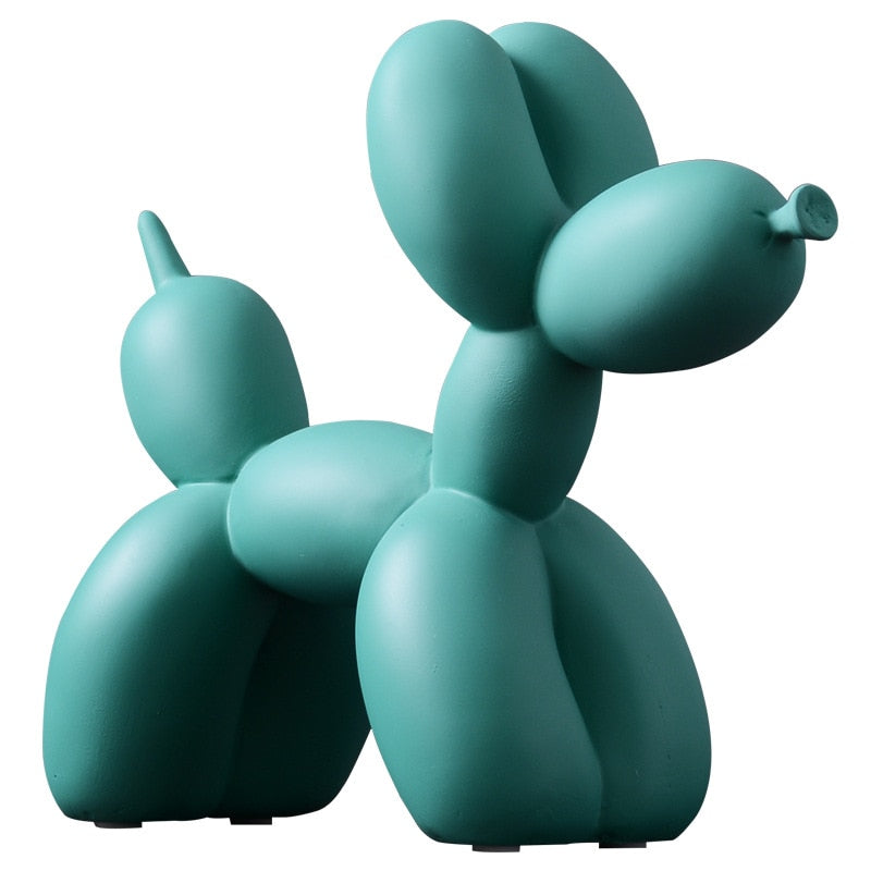 Nórdico creativo lindo globo de resina estatua de perro decoración del hogar estatuilla de animales adornos sala de estar dormitorio TV gabinete Decoración