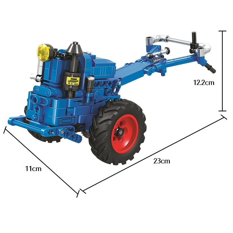 DIY clásico viejo Tractor coche bloques de construcción ciudad caminar Tractor camión ladrillos juguetes educativos para niños