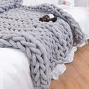 Nordic Photography Decorative Blanket Chenille Chunky Knitted Blanket Area Rug Mat Super Thick Soft Manual Weaving Blanket D30