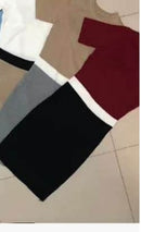 LDYRWQY, nuevo vestido a juego de color para mujer, ajustado, adelgazante, elástico, de manga corta, bolso de punto, fondo de cadera