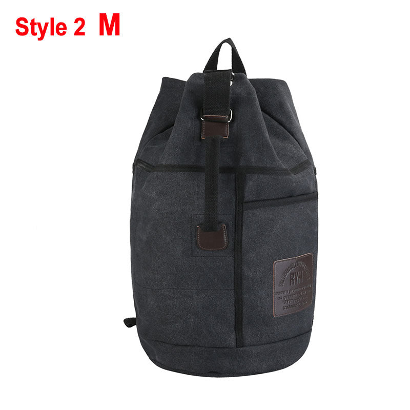 Mochila de lona con forma de cubo táctico para hombre, bolsas militares de gran capacidad con estampado de letras, bolsa redonda de escalada para viajes al aire libre XA678WD