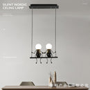 Creative Nordic Little Man Swing Pendant Light Modern Hanging Children&