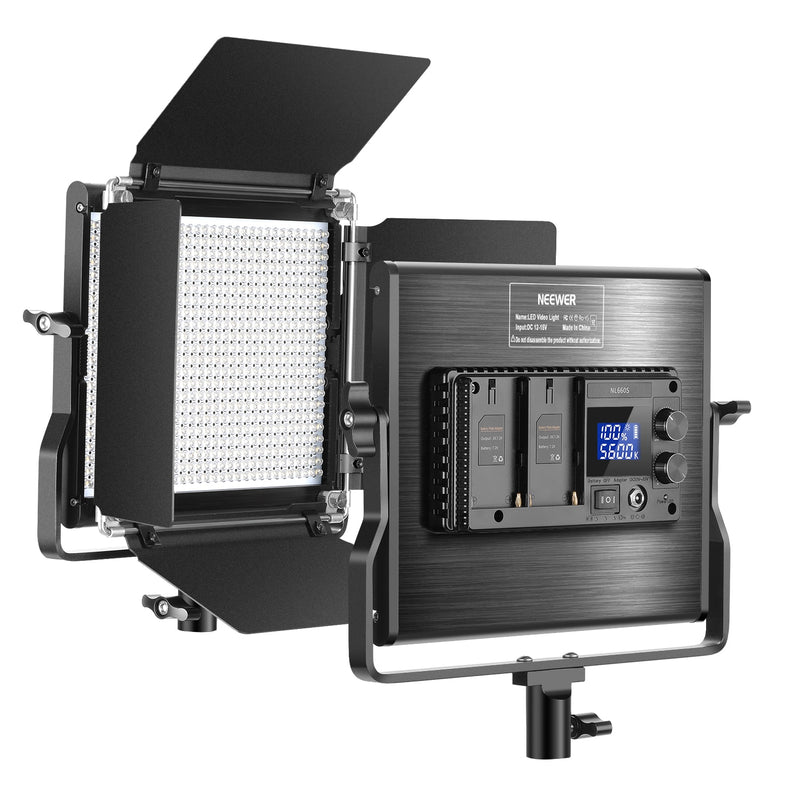 Neewer Verbesserte 660 LED-Videoleuchte, dimmbares zweifarbiges LED-Panel mit LCD-Bildschirm für Studio- und YouTube-Videoaufnahmen