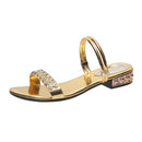 Summer Women Sandals Bling Pumps Shoes Comfort Ladies Woman Sandale Gold Silver High Heels Female Footwear Slip On Sandals I121