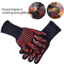 2pcs Fireproof Gloves Barbeque Kevlar 500 Degree BBQ Flame Retardant Fireproof Oven Gloves for Heat Insulation Microwave Oven