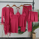 Kimono Robe Gown Women Lace Pajamas Sets Veste Polaire Suit Nightwear Bathrobe Summer Sleepwear Loose Pyjamas Pour Femme