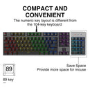 METOO Wired Gaming Mechanical Keyboard Backlit 89 Key Anti-ghosting Blue Red Brown Switch Number keys For Game Laptop PC Russian