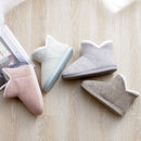 Women Winter Slippers Warm Plush Slip-on Couples Home Floor Shoes Anti-slip Comfortable Flats Female Warm Faux Fur Slippers