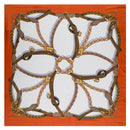 New Belt Chain 130cm Square Scarf Luxury Brand Scarves For Ladies Twill Silk Scarf Woman Kerchief Shawl Echarpe Tuaban