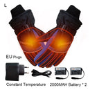 Men Women Motorcycle Electric Heated Gloves Temperature 5 Speed Adjustment USB Hand Warmer Safety For Skiing Hiking Camping