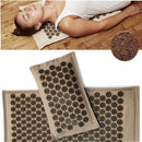 Colchoneta o almohada de acupresión de lino orgánico o juego de colchoneta de meditación de yoga aumenta el flujo sanguíneo alivio del dolor de cuello y espalda