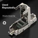 ZoeRax CAT8 /CAT7 /CAT6A Rj45 Connector Plug, Tool Free Shielded RJ45 Ends, Cat8 Field Termination Plug - 40Gbps